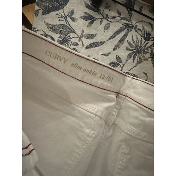 Talbots Jeans 12/31 Flawless Slim Ankle Curvy White Slimming Stretch - Picture 7 of 8